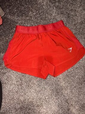 Red Gymshark shorts